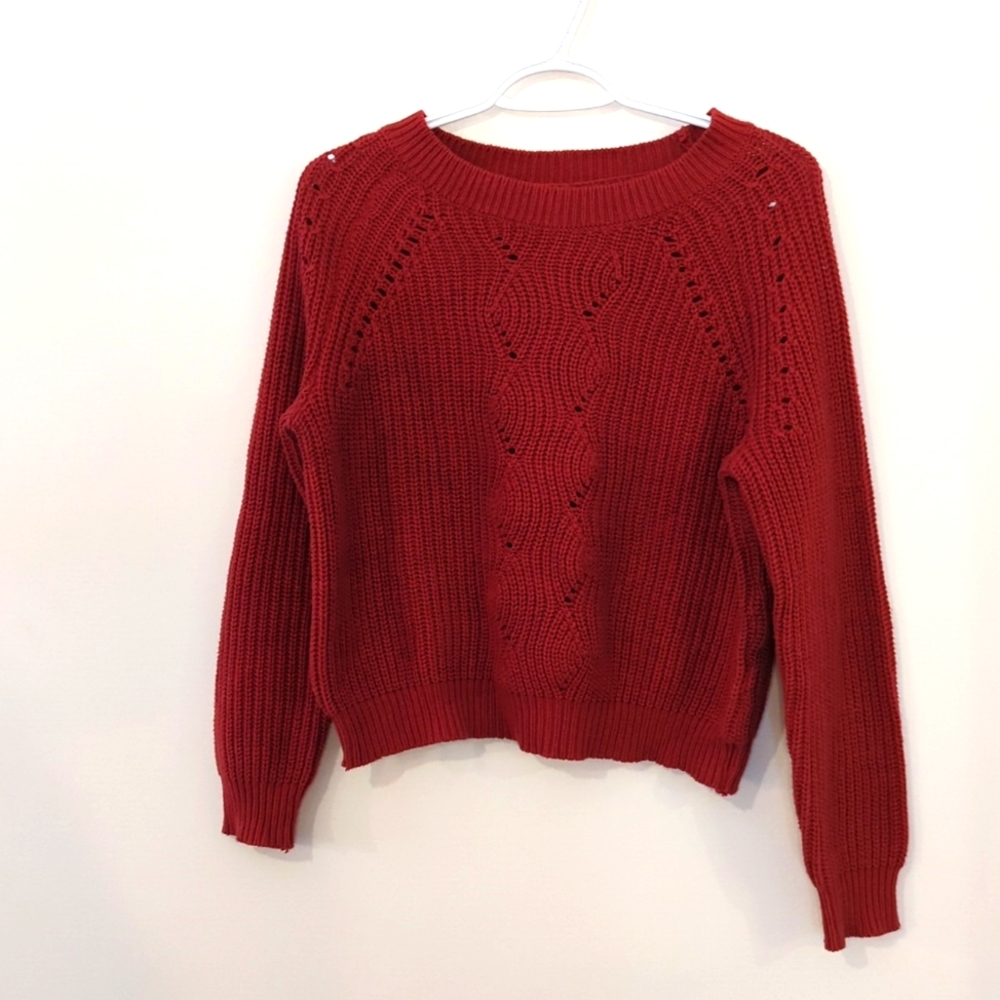 Burnt orange knit sweater